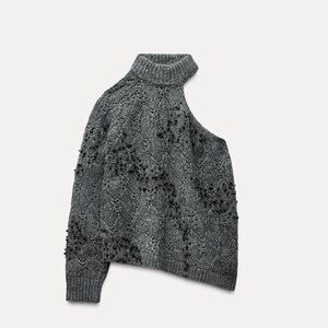 Zara beaded knit sweater